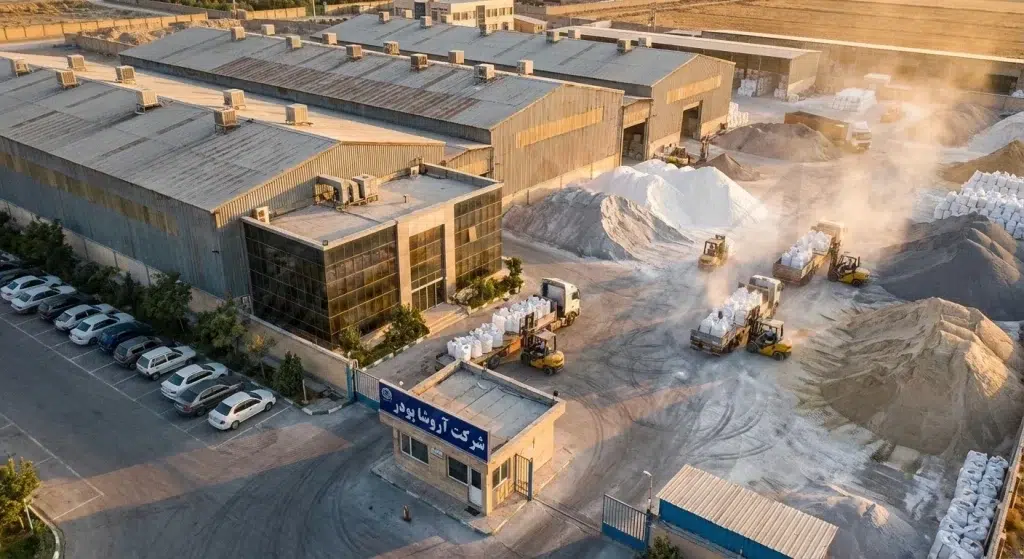 کارخانه تولید کربنات کلسیم شرکت آروشا پودر